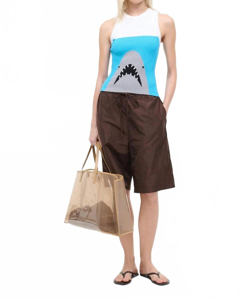 NEW STAUD malia tank top in great white
